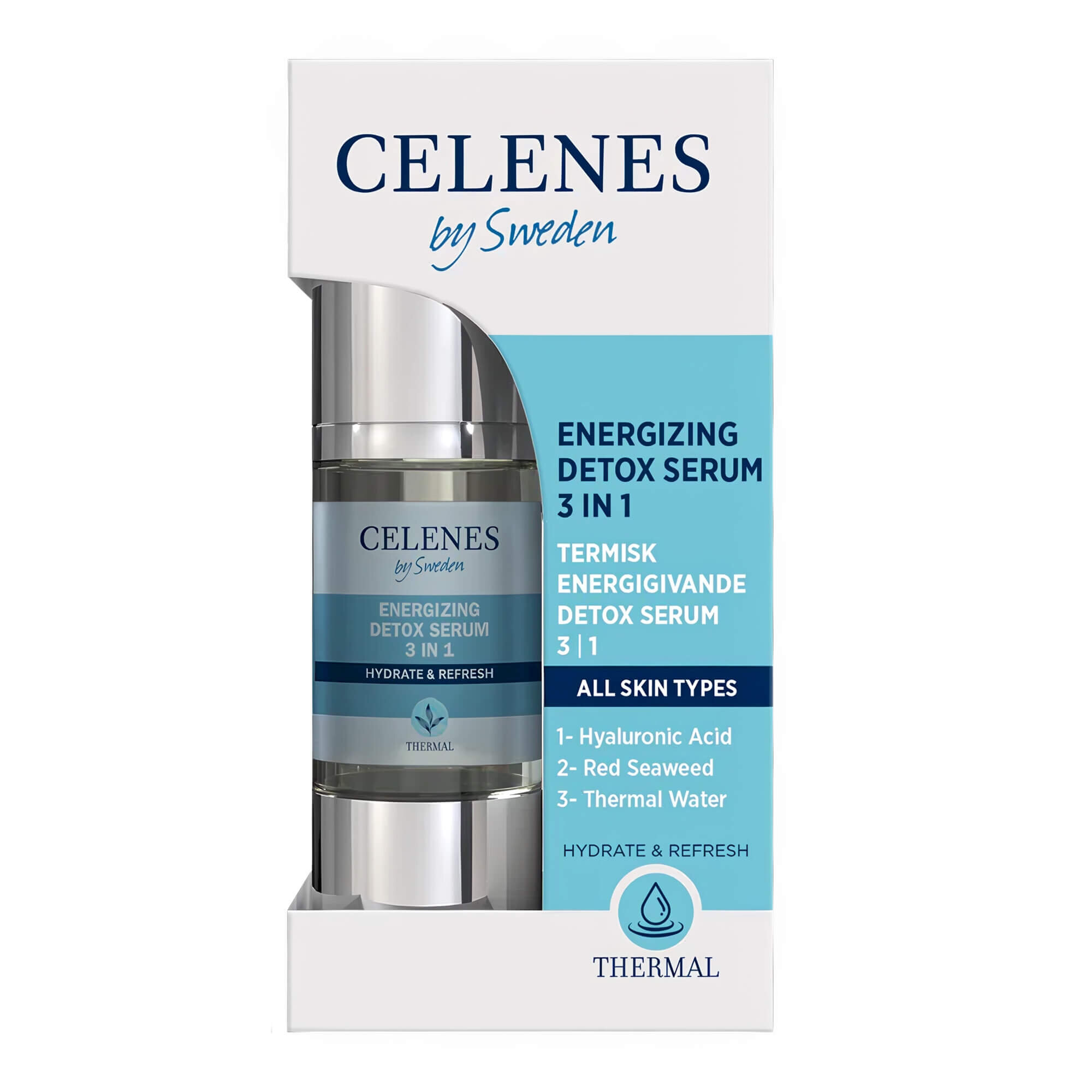 Термальна енергезуюча детокс сироватка 3 в 1  Celenes Thermal Energizing Detox Serum