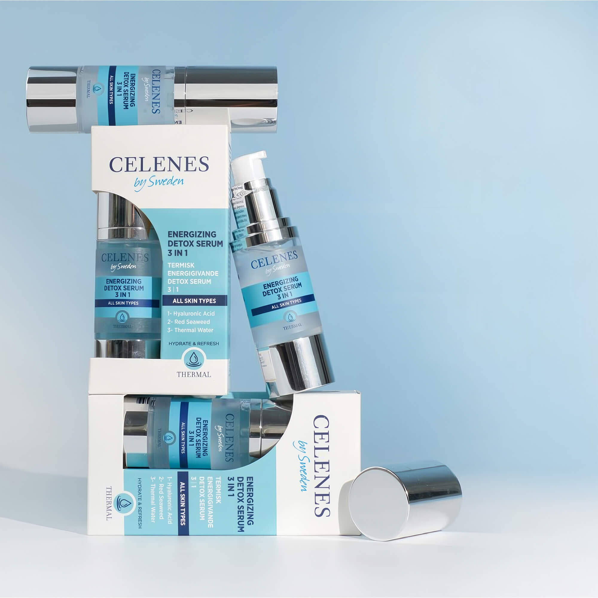 Термальна енергезуюча детокс сироватка 3 в 1  Celenes Thermal Energizing Detox Serum