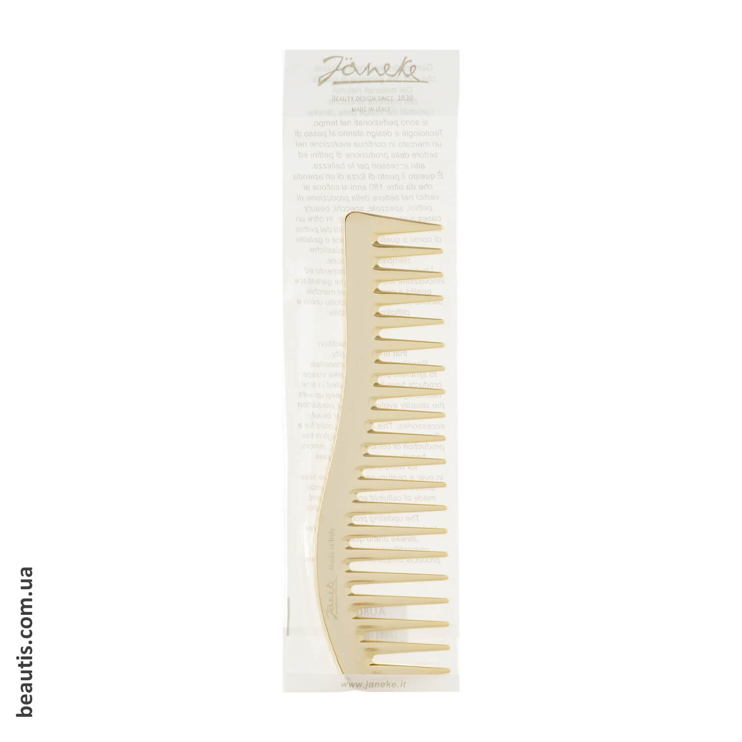 Гребінець для нанесення гелю Janeke Gold Wavy Comb For Gel Application