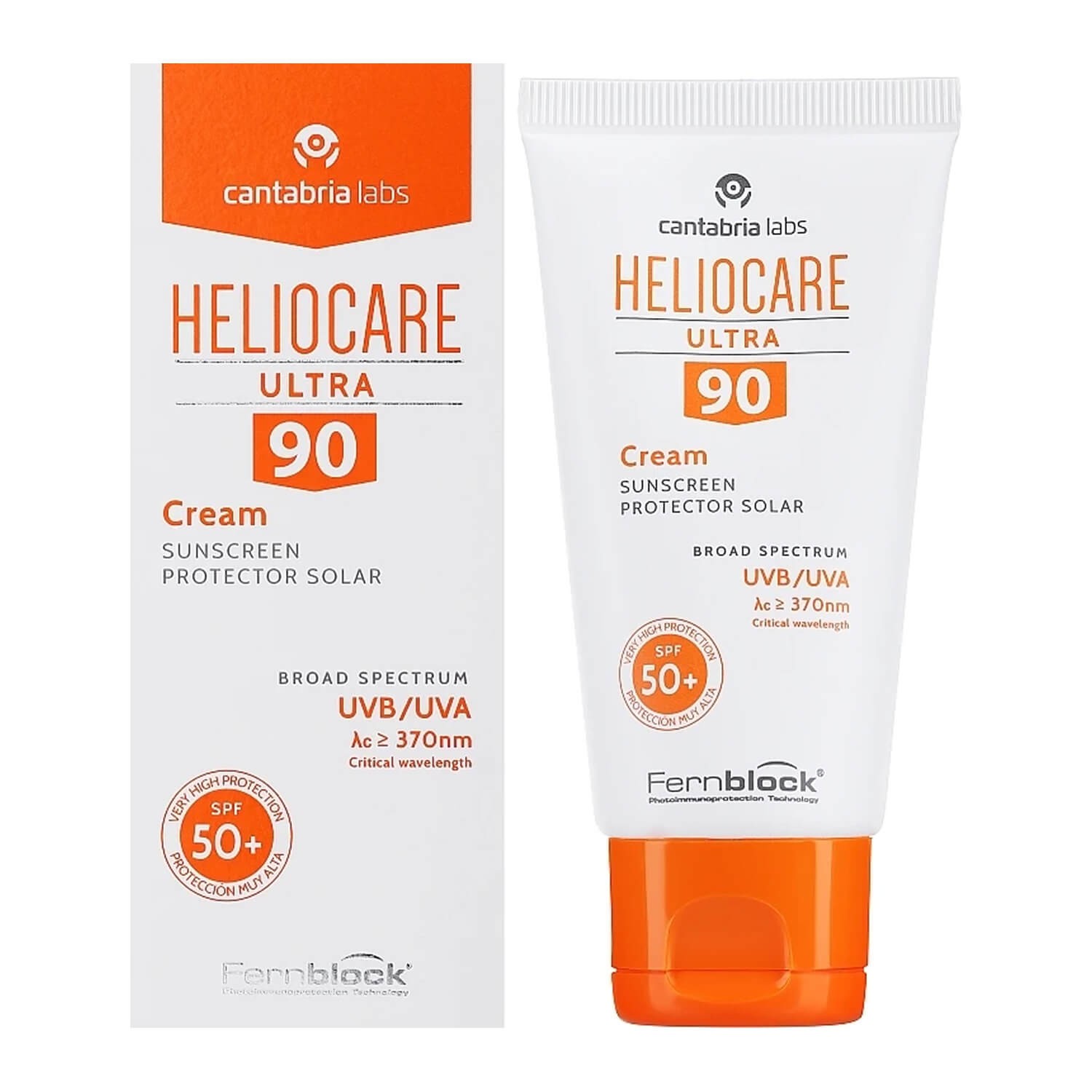 Сонцезахисний крем ультра SPF 90 для нормальної та сухої шкіри Cantabria Labs Heliocare Ultra Cream SPF 90