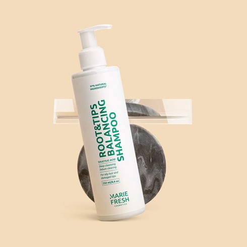 Шампунь для жирных корней и сухих кончиков волос Marie Fresh Cosmetics Root And Tips Balancing Shampoo