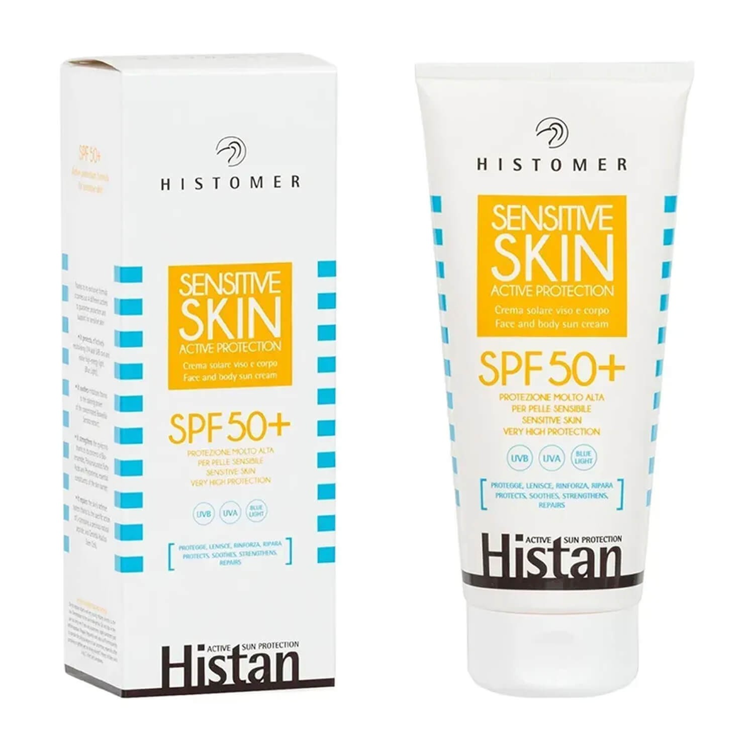 Крем солнцезащитный для лица и тела Histomer Histan Sensitive Skin Active Protection SPF 50+