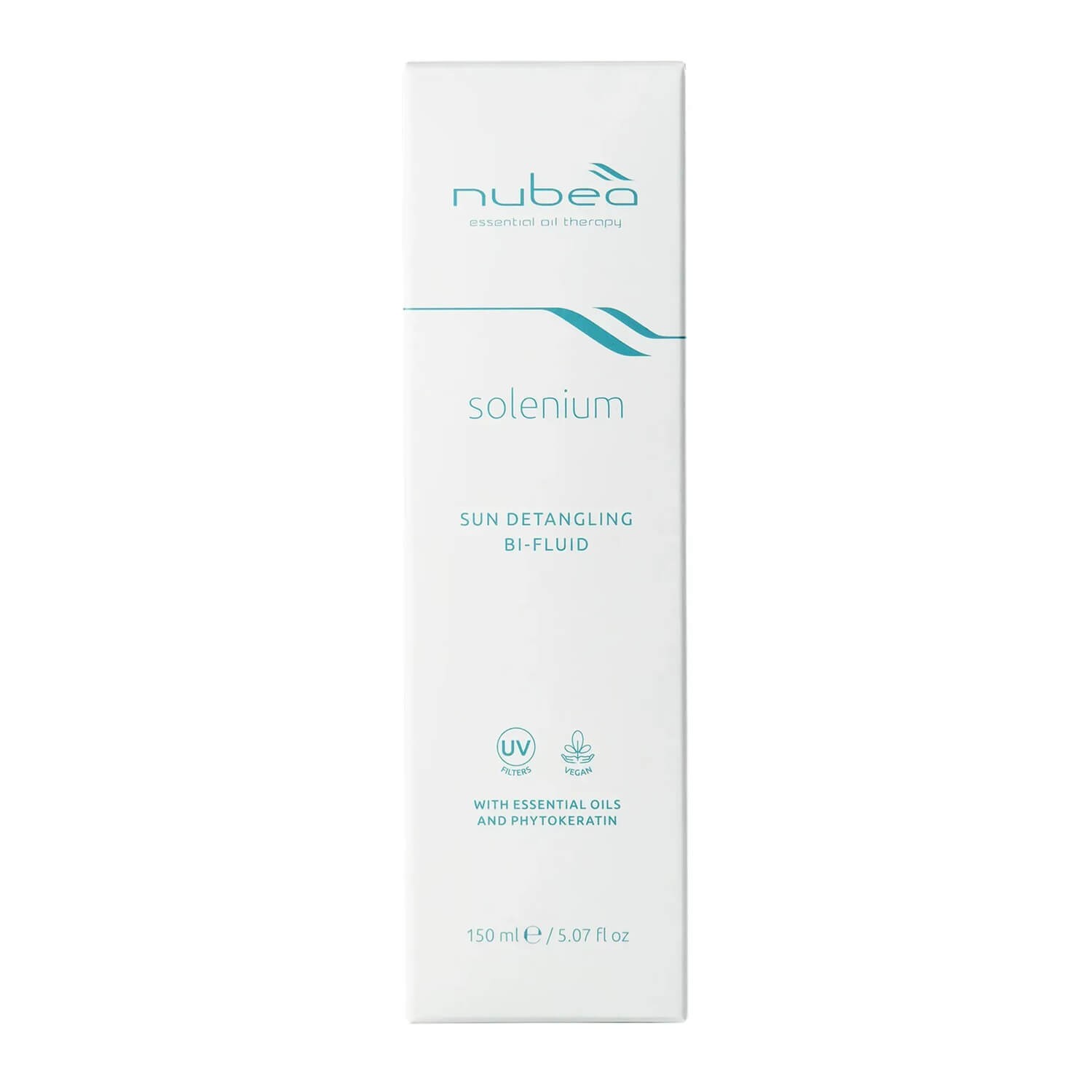 Двофазний захисний та розгладжуючий флюїд для волосся Nubea Solenium Sun Detangling Bi-Fluid Protecting