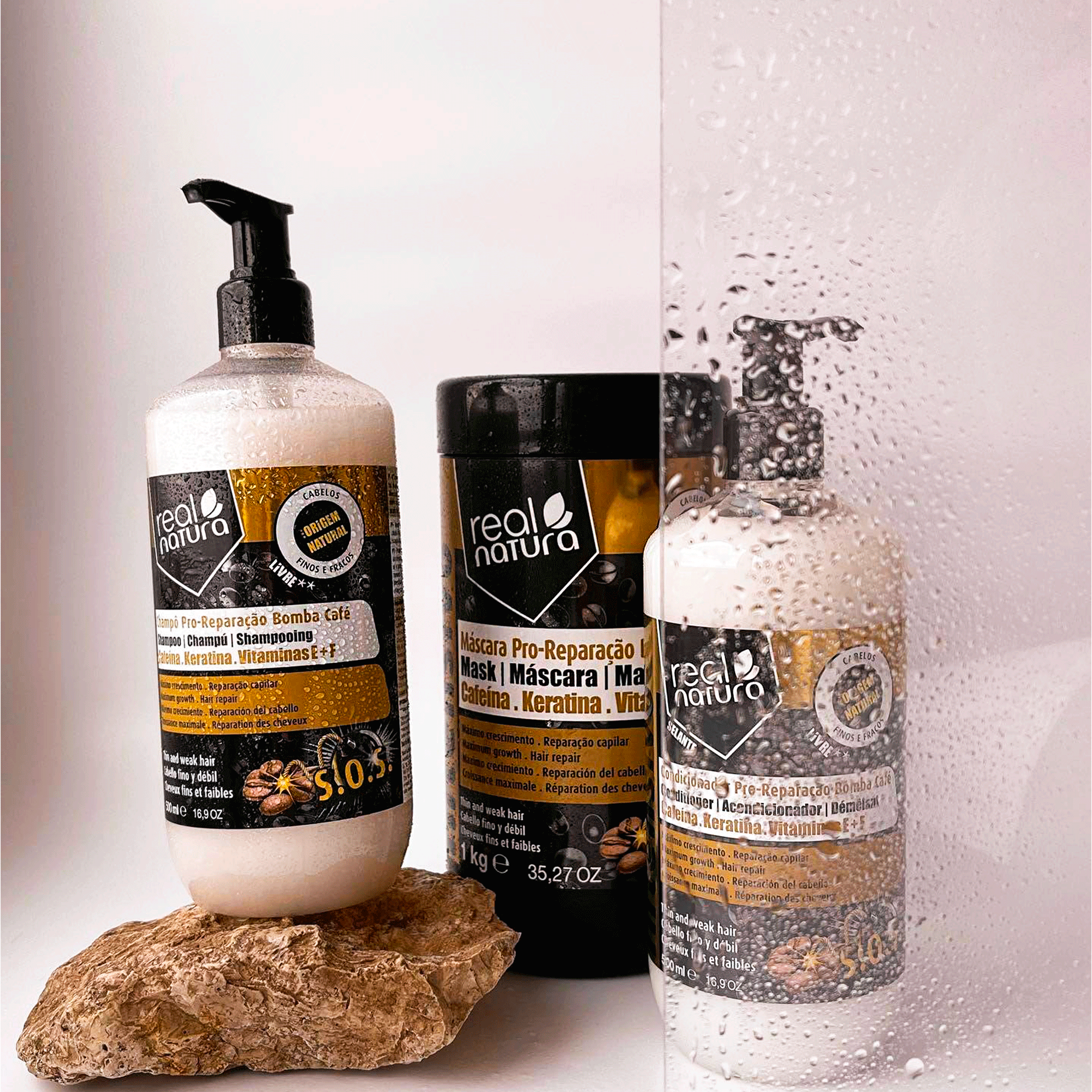 Шампунь для восстановления и роста волос Real Natura Pro-Bomba Cafe Shampoo